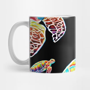 Rainbow Sea Turtles Design Mug